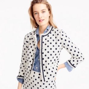 J.CREW Polka Dot Tweed Lady Jacket